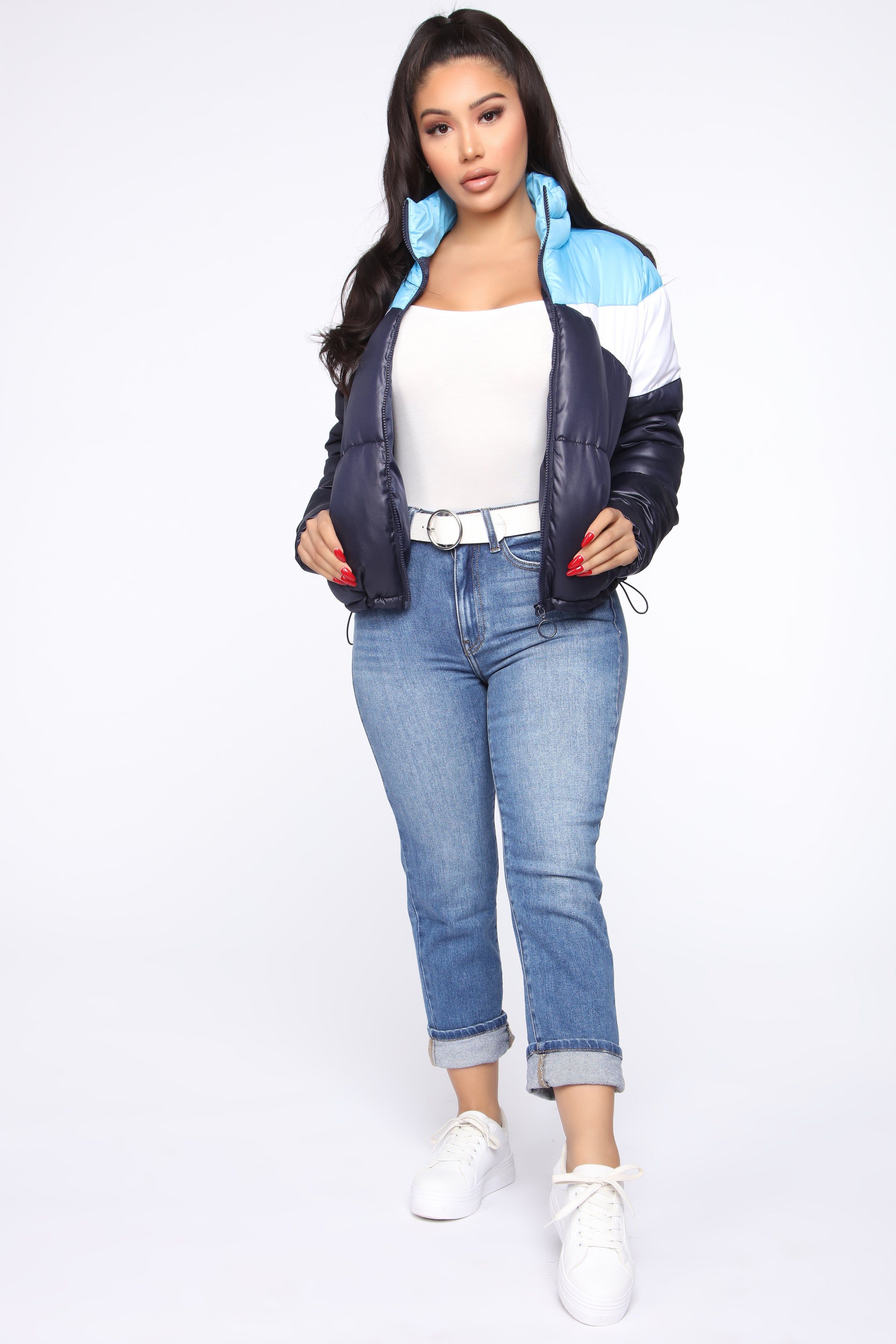 Rain Won't Stop Me Puffer Jacket - Blue/combo sold by Fashion Nova product image thumbnail 2