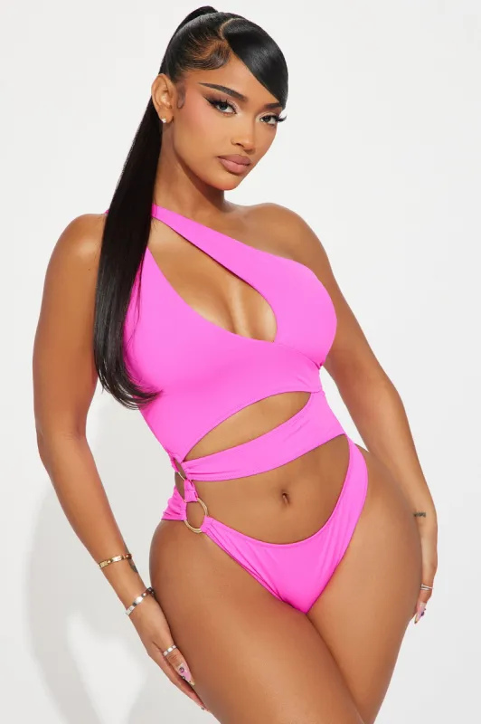 Summer Fun In The Sun Cutout 1 Piece Swimsuit - Hot Pink sold by Fashion Nova