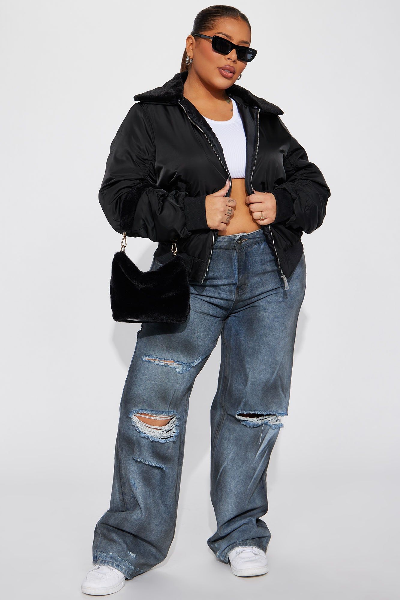 Let It Go Bomber Jacket - Black sold by Fashion Nova product image thumbnail 5