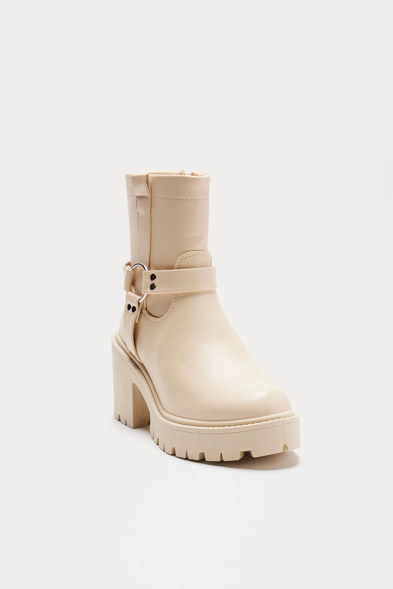 Wiley Heeled Booties - Beige sold by Fashion Nova product image thumbnail 2