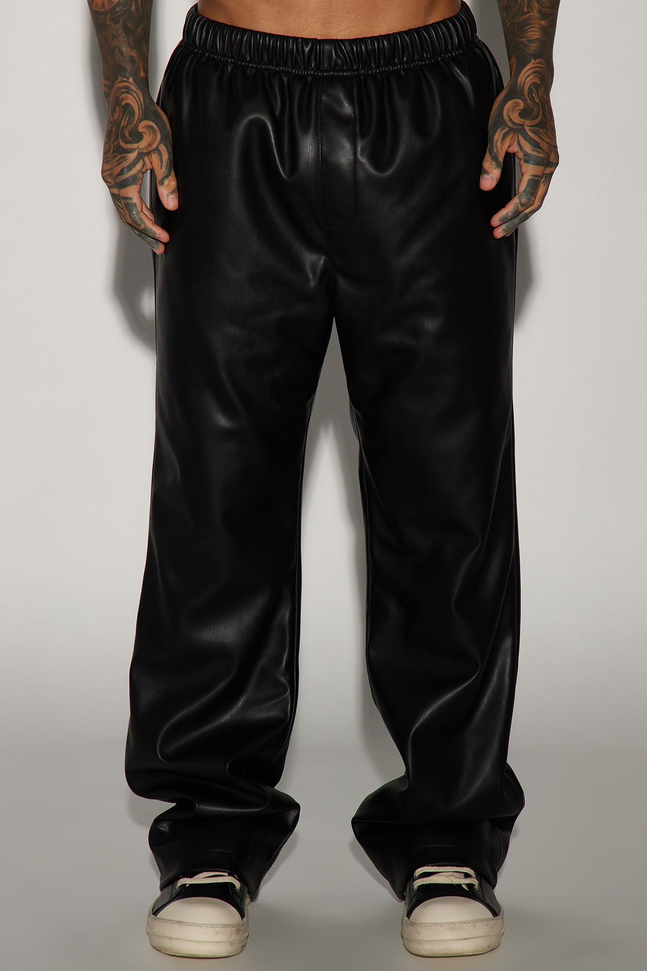 Lift Off Faux Leather Padded Straight Pants - Black sold by Fashion Nova product image thumbnail 3