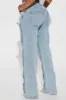 Sticking With It Stretch Straight Leg Jeans - Light Wash sold by Fashion Nova