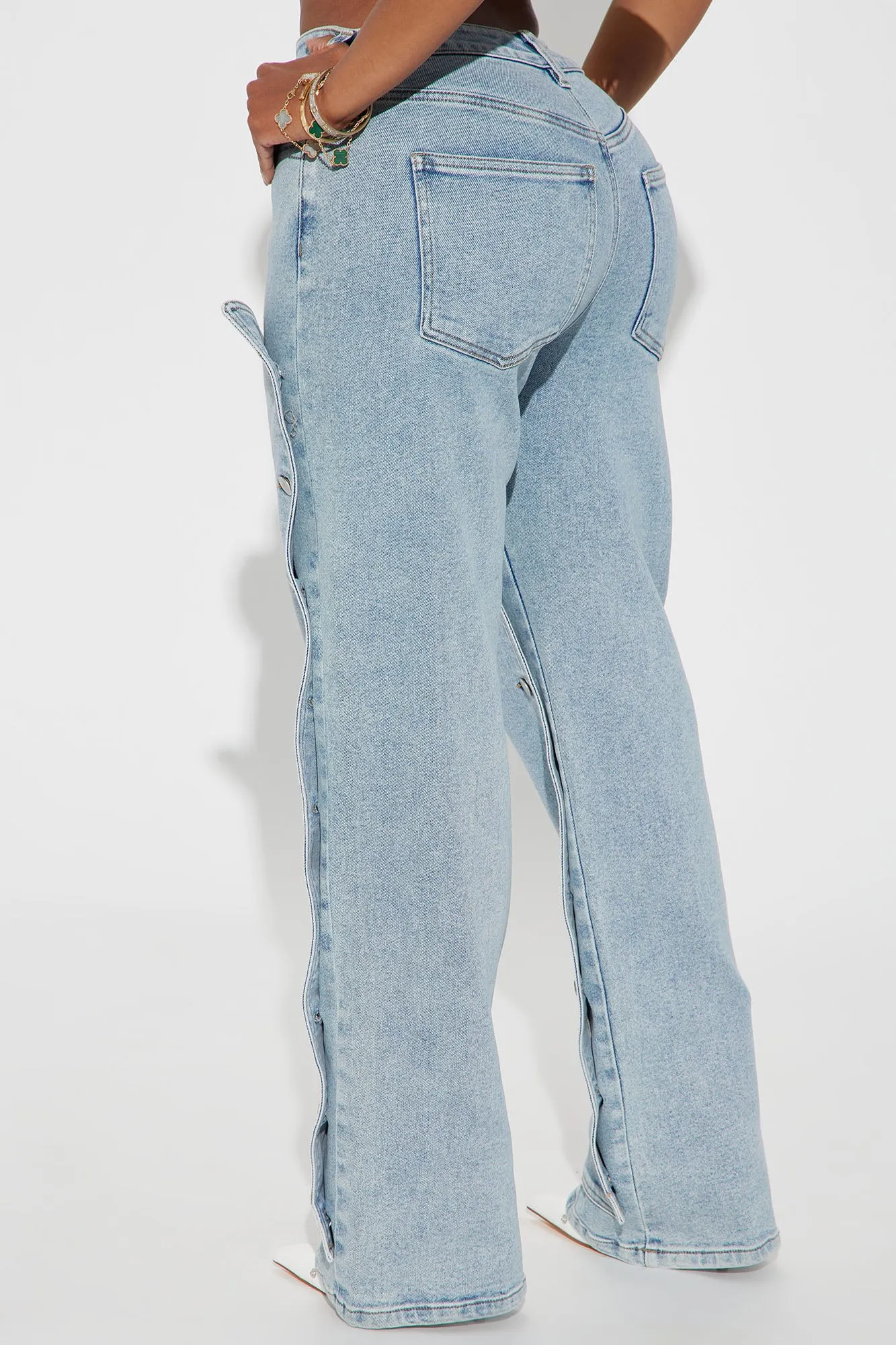 Sticking With It Stretch Straight Leg Jeans - Light Wash sold by Fashion Nova product image thumbnail 3