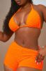 Melina 3 Piece Boyshort Bikini Set - Neon Orange sold by Fashion Nova