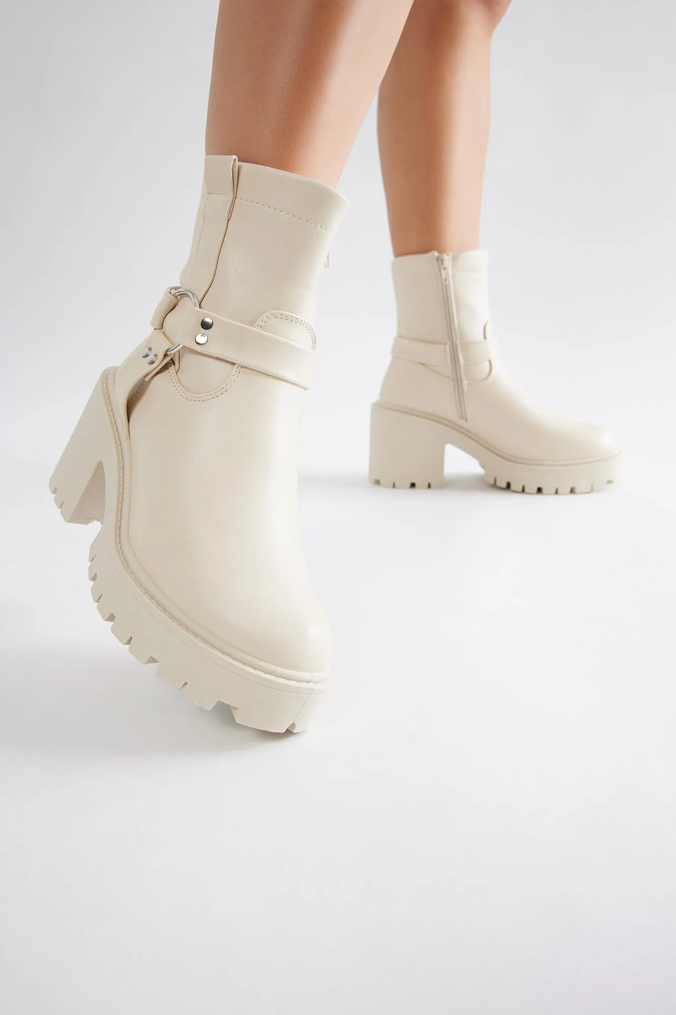 Wiley Heeled Booties - Beige sold by Fashion Nova product image thumbnail 3