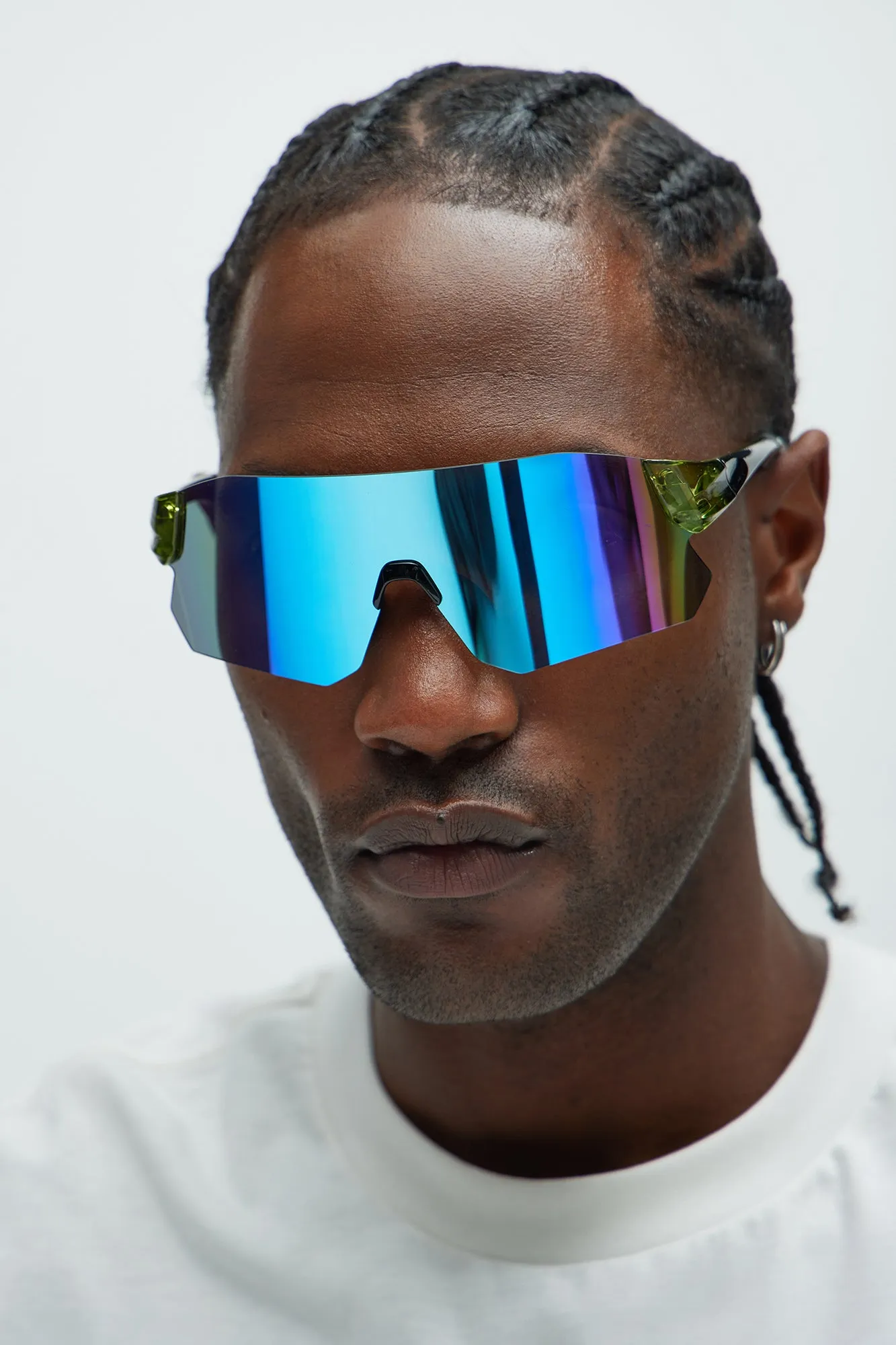Nitro Native Sunglasses - Black/Green sold by Fashion Nova
