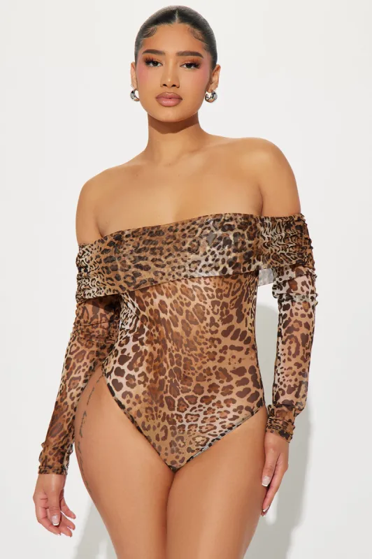 Laviza Leopard Mesh Bodysuit - Leopard sold by Fashion Nova