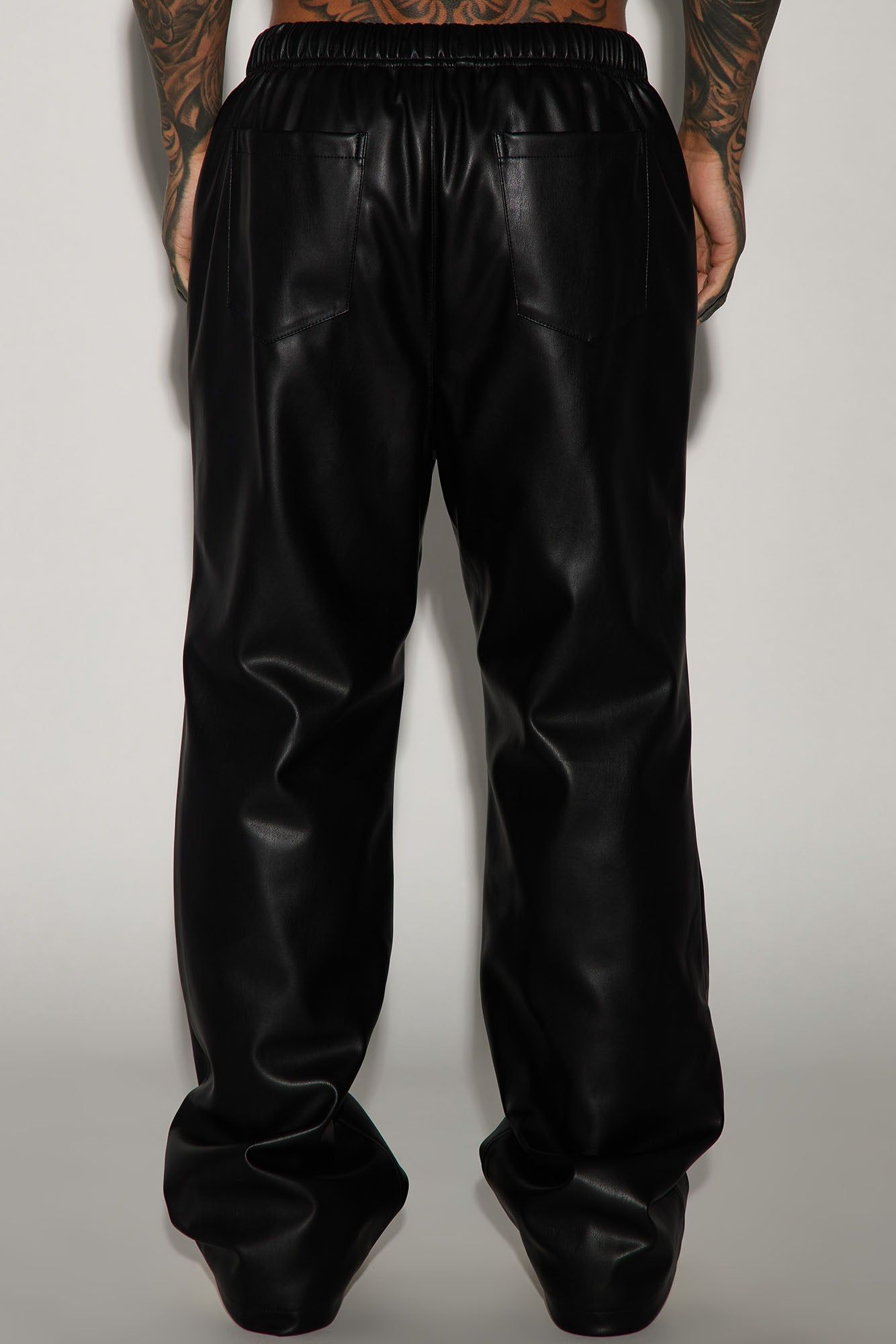 Lift Off Faux Leather Padded Straight Pants - Black sold by Fashion Nova product image thumbnail 4