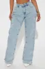 Sticking With It Stretch Straight Leg Jeans - Light Wash sold by Fashion Nova