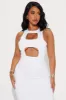 Maria Cut Out Maxi Dress - White sold by Fashion Nova