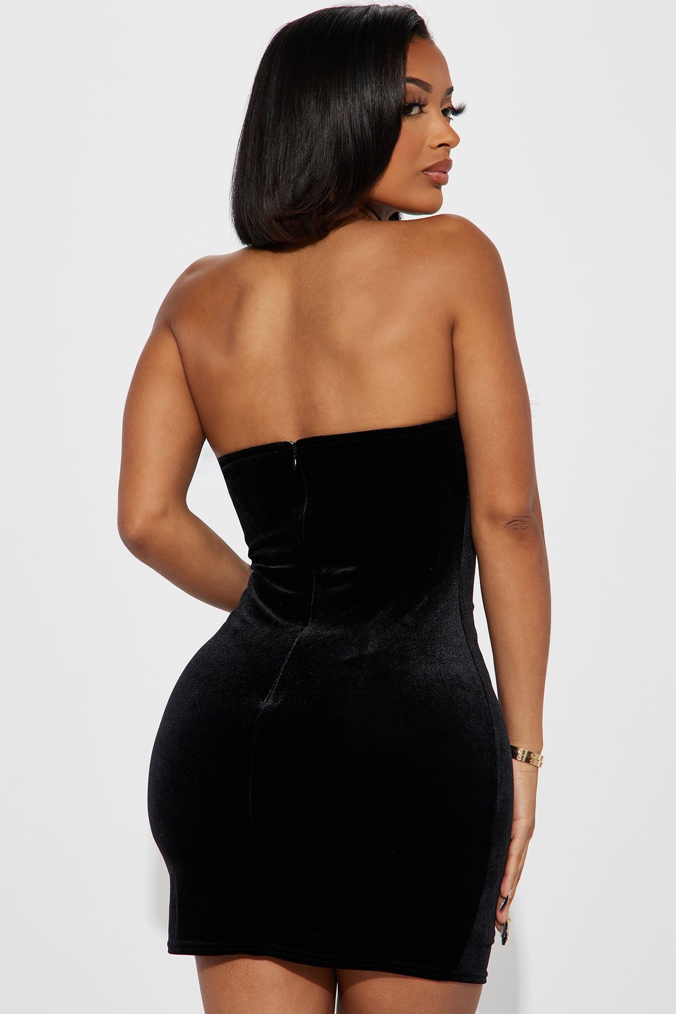 Morgan Velvet Mini Dress - Black sold by Fashion Nova product image thumbnail 3