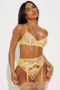 Emily Lace Garter 3 Piece Set - Yellow sold by Fashion Nova