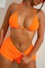 Melina 3 Piece Boyshort Bikini Set - Neon Orange sold by Fashion Nova
