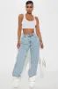 Sticking With It Stretch Straight Leg Jeans - Light Wash sold by Fashion Nova