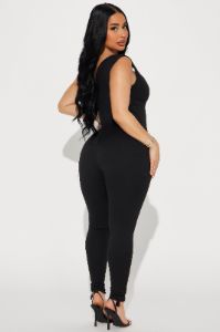 Into The Mist Double Lined Jumpsuit - Black sold by Fashion Nova