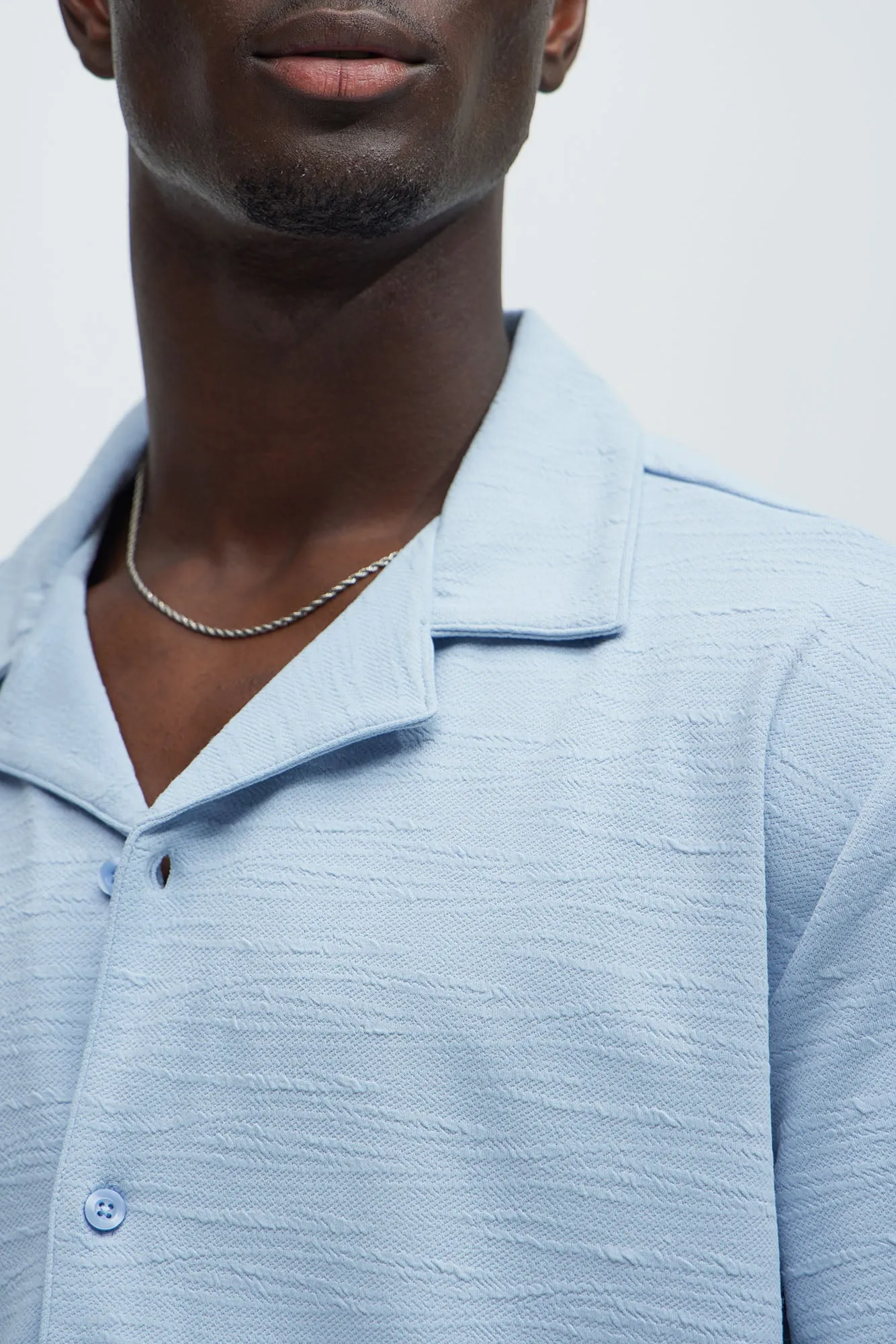 Reid Textured Shirt - Blue sold by Fashion Nova product image thumbnail 3