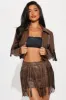Queen of The Rodeo Fringe Skirt Set - Chocolate sold by Fashion Nova