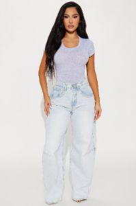 Alyssa Crew Neck Top - Heather Grey sold by Fashion Nova