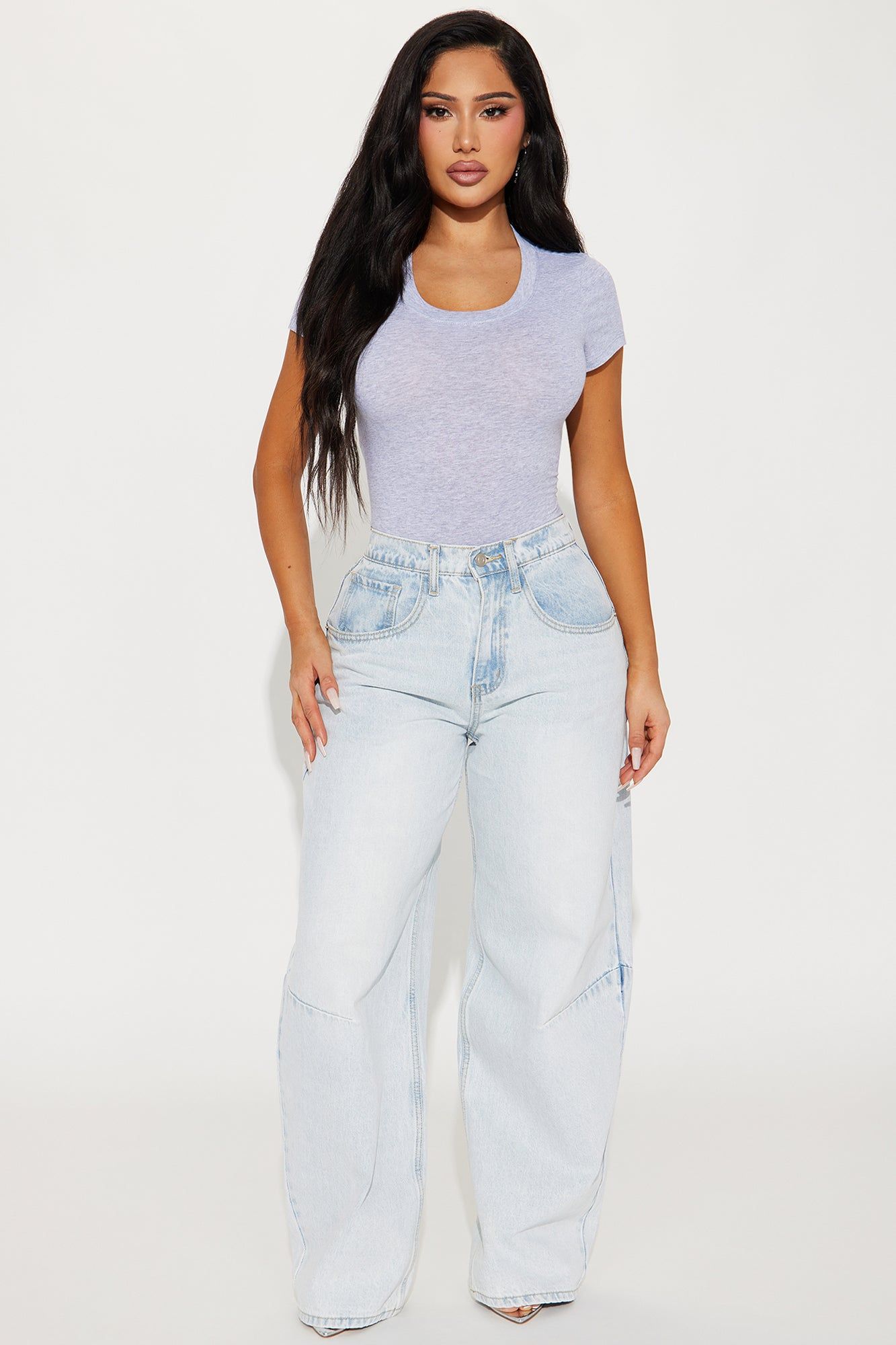 Alyssa Crew Neck Top - Heather Grey sold by Fashion Nova product image thumbnail 2