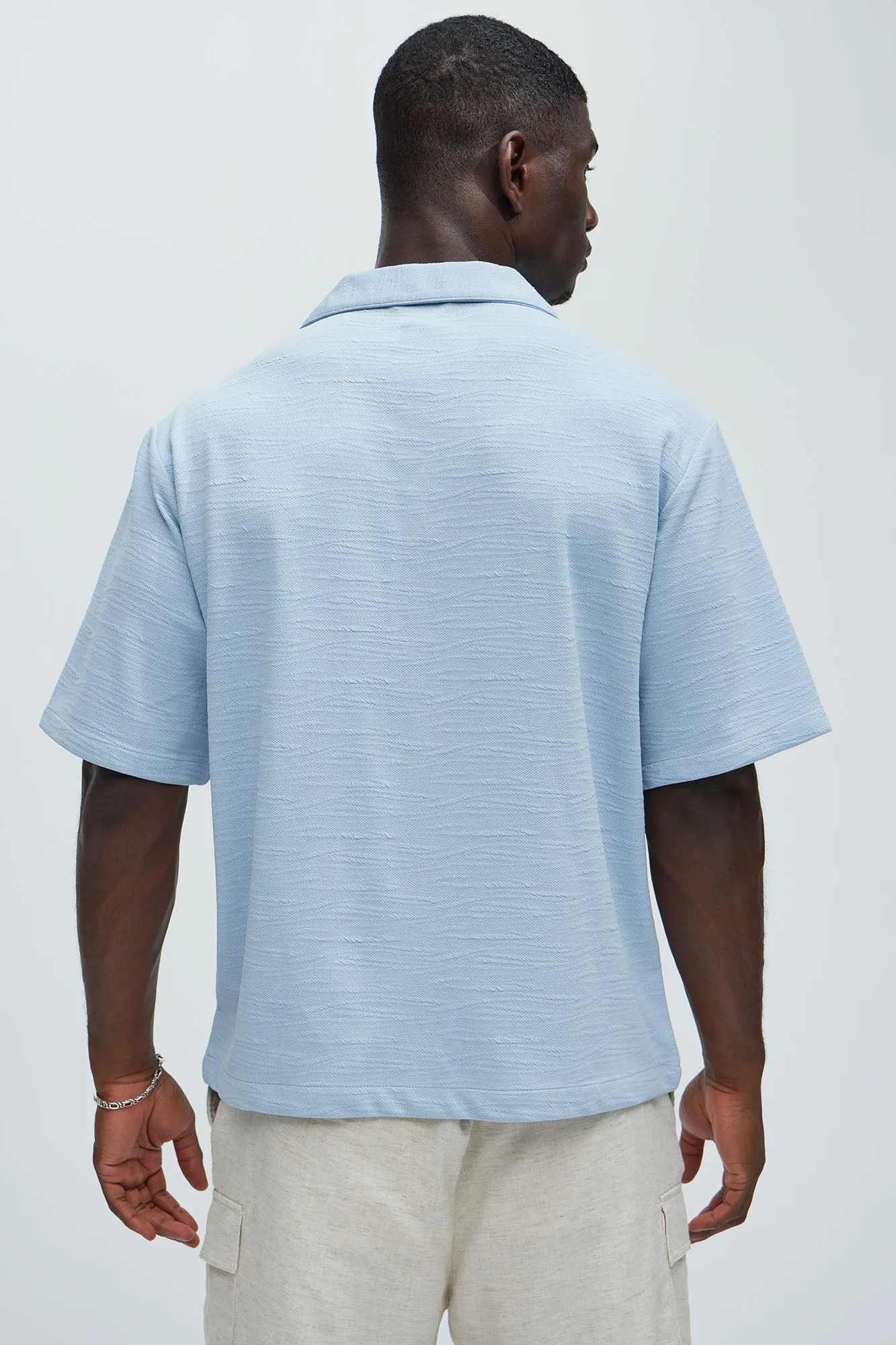 Reid Textured Shirt - Blue sold by Fashion Nova product image thumbnail 4