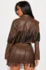 Queen of The Rodeo Fringe Skirt Set - Chocolate sold by Fashion Nova