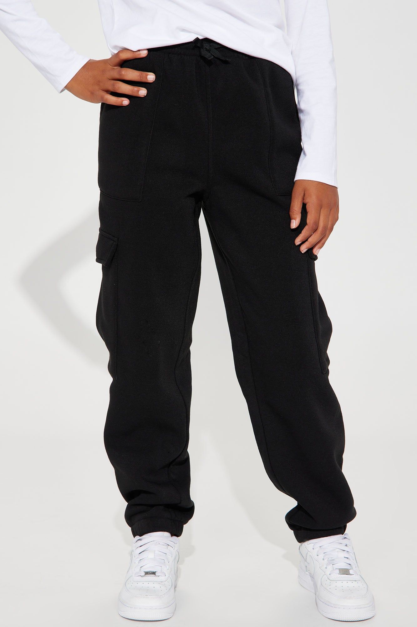 Mini Tessa Fleece Lounge Jogger - Black sold by Fashion Nova product image thumbnail 2