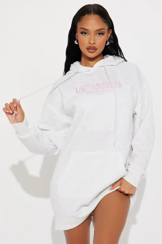 Hug Me Hoodie Mini Dress - Grey sold by Fashion Nova