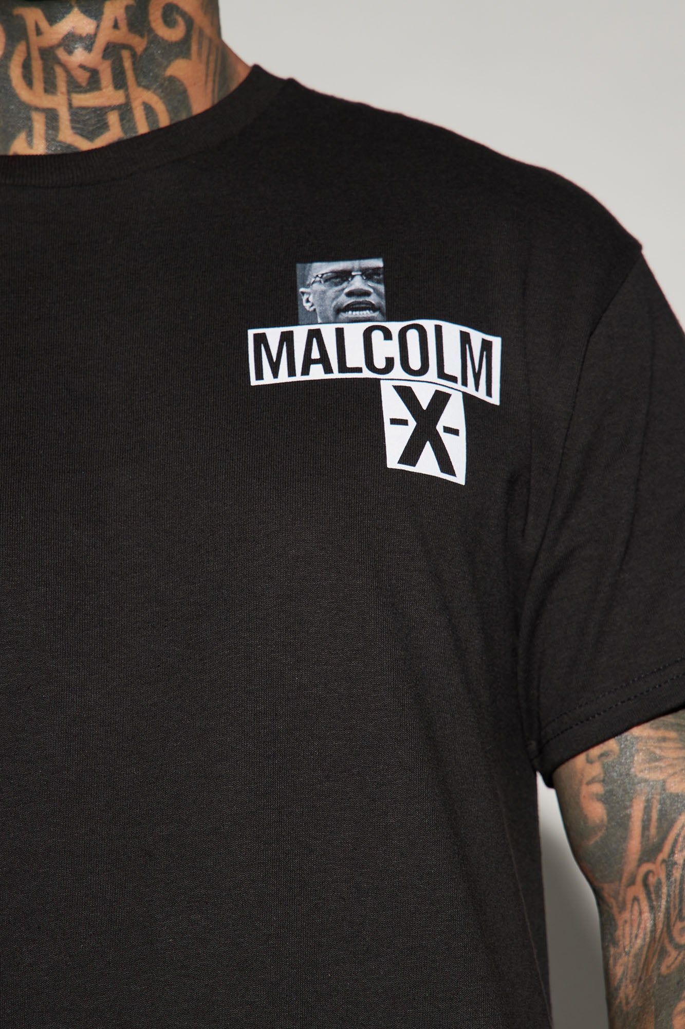 Malcolm X By Any Means Necessary Short Sleeve Tee - Black sold by Fashion Nova product image thumbnail 3