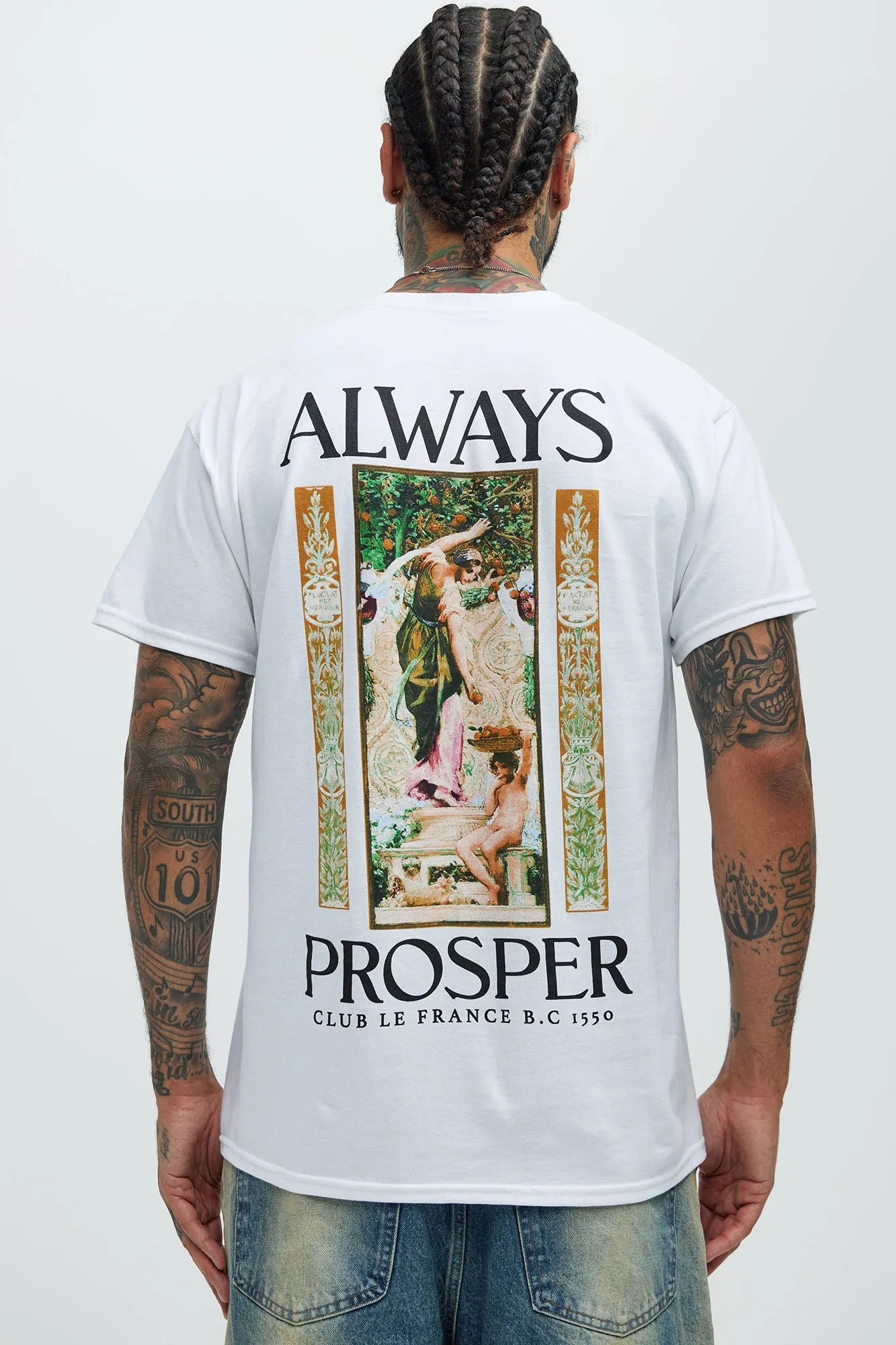 Always Prosper Short Sleeve Tee - White sold by Fashion Nova
