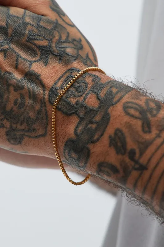 2mm Premium 8″ Box Chain Bracelet - Gold sold by Fashion Nova