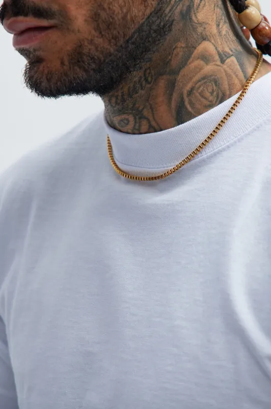 3mm Premium 18″ Box Chain Necklace - Gold sold by Fashion Nova