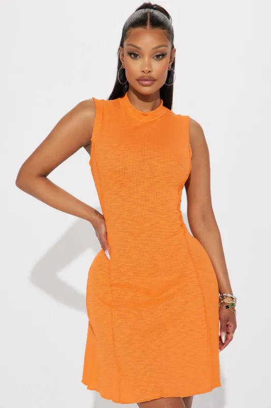Rosalynn Skater Mini Dress - Orange sold by Fashion Nova