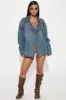 If You Wanna Denim Moto Jacket - Medium Wash sold by Fashion Nova