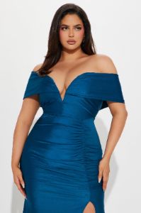 Don't Look Back Gown - Teal sold by Fashion Nova