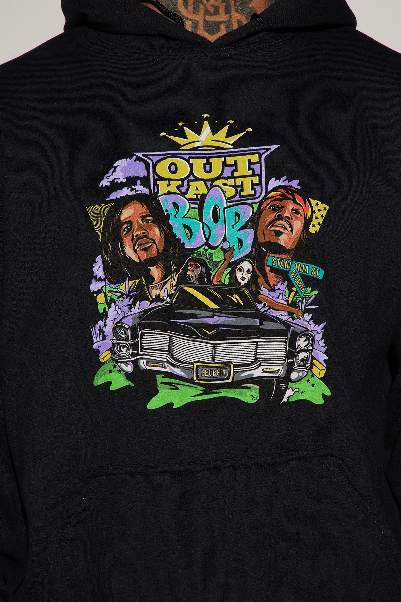 Outkast Cartoon Car Graphic Hoodie - Black sold by Fashion Nova product image thumbnail 3