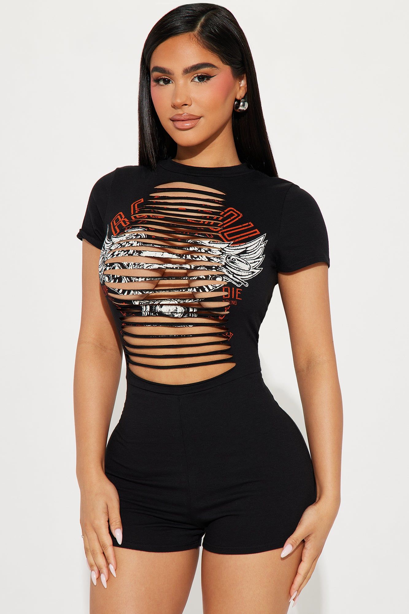 Free Soul Romper - Black sold by Fashion Nova