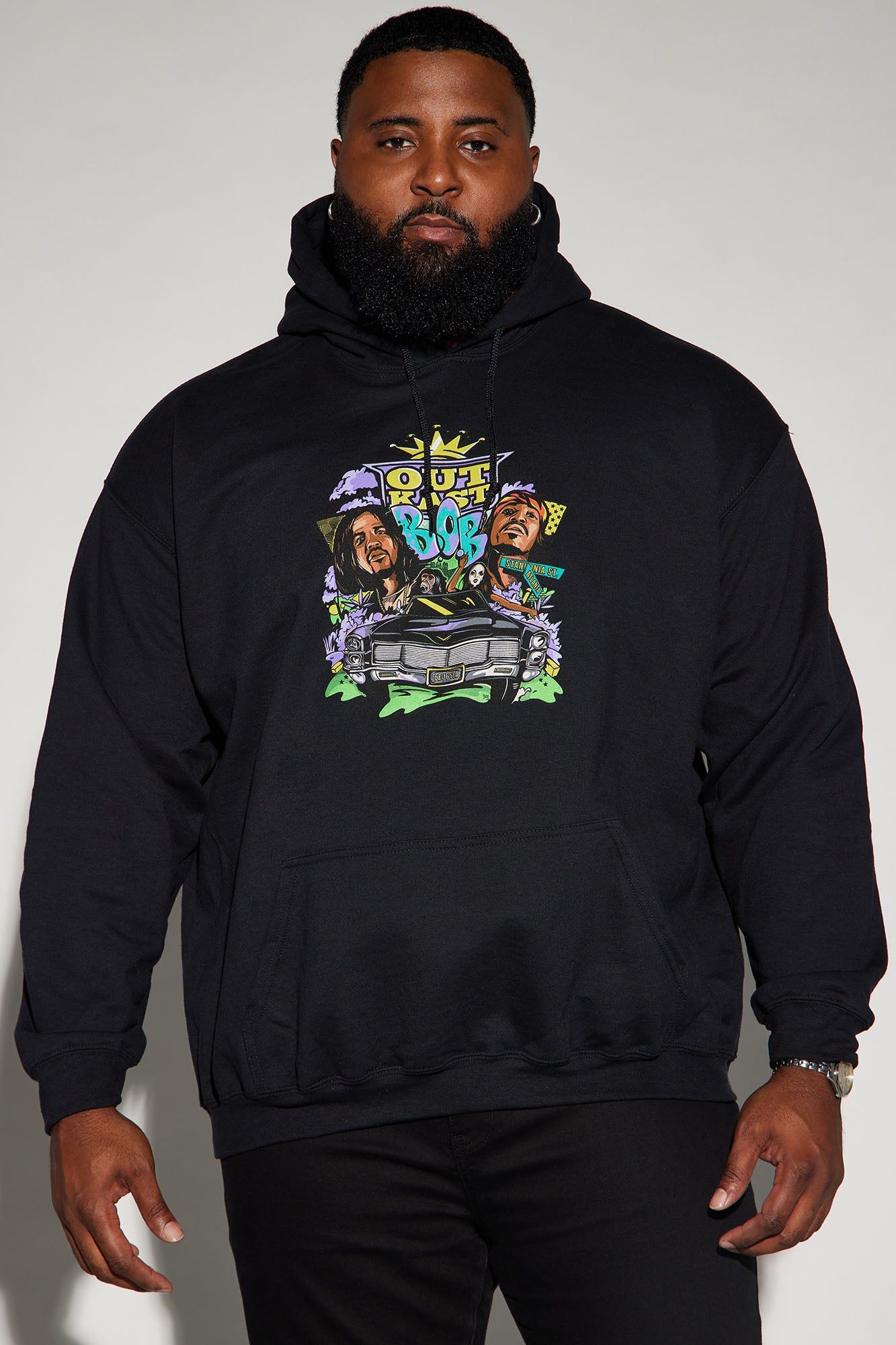 Outkast Cartoon Car Graphic Hoodie - Black sold by Fashion Nova product image thumbnail 5