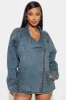 If You Wanna Denim Moto Jacket - Medium Wash sold by Fashion Nova
