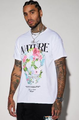 Law Of Nature Short Sleeve Tee - White sold by Fashion Nova