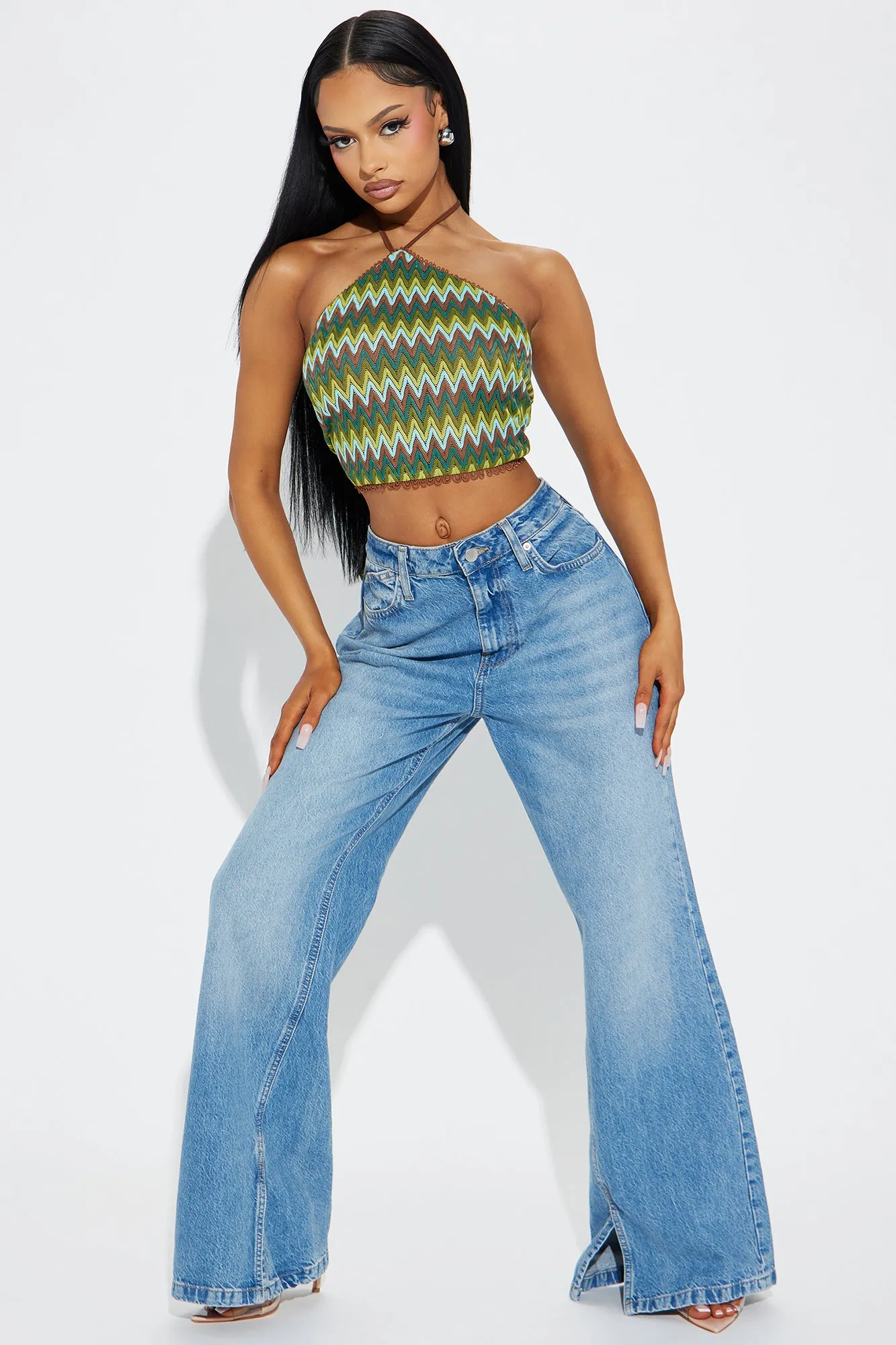 Miami Beach Halter Top - Green/combo sold by Fashion Nova product image thumbnail 2