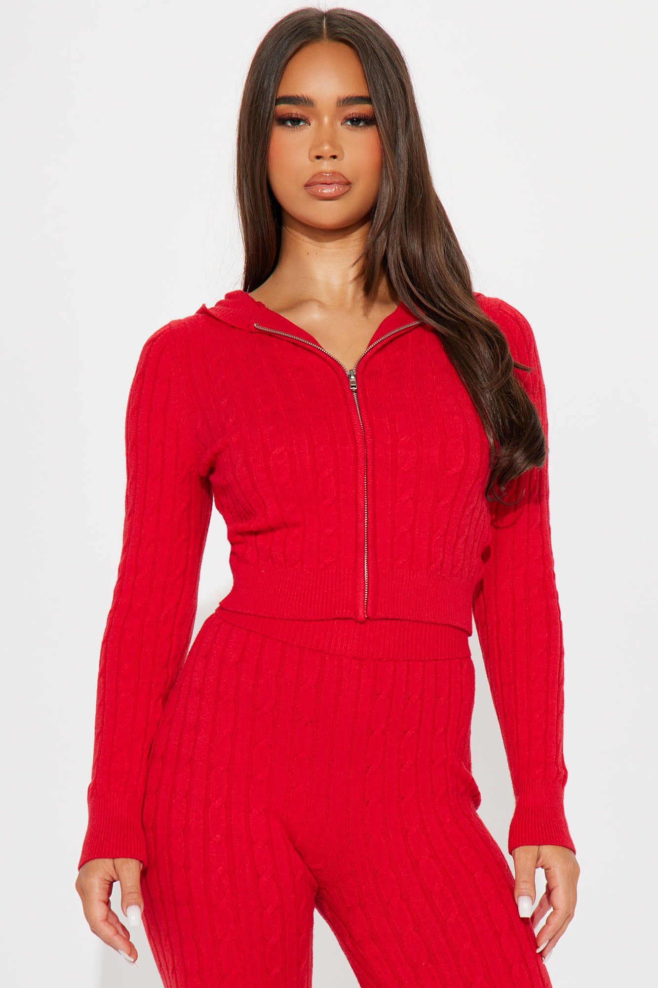 Rylee Sweater Legging Set - Red sold by Fashion Nova product image thumbnail 2