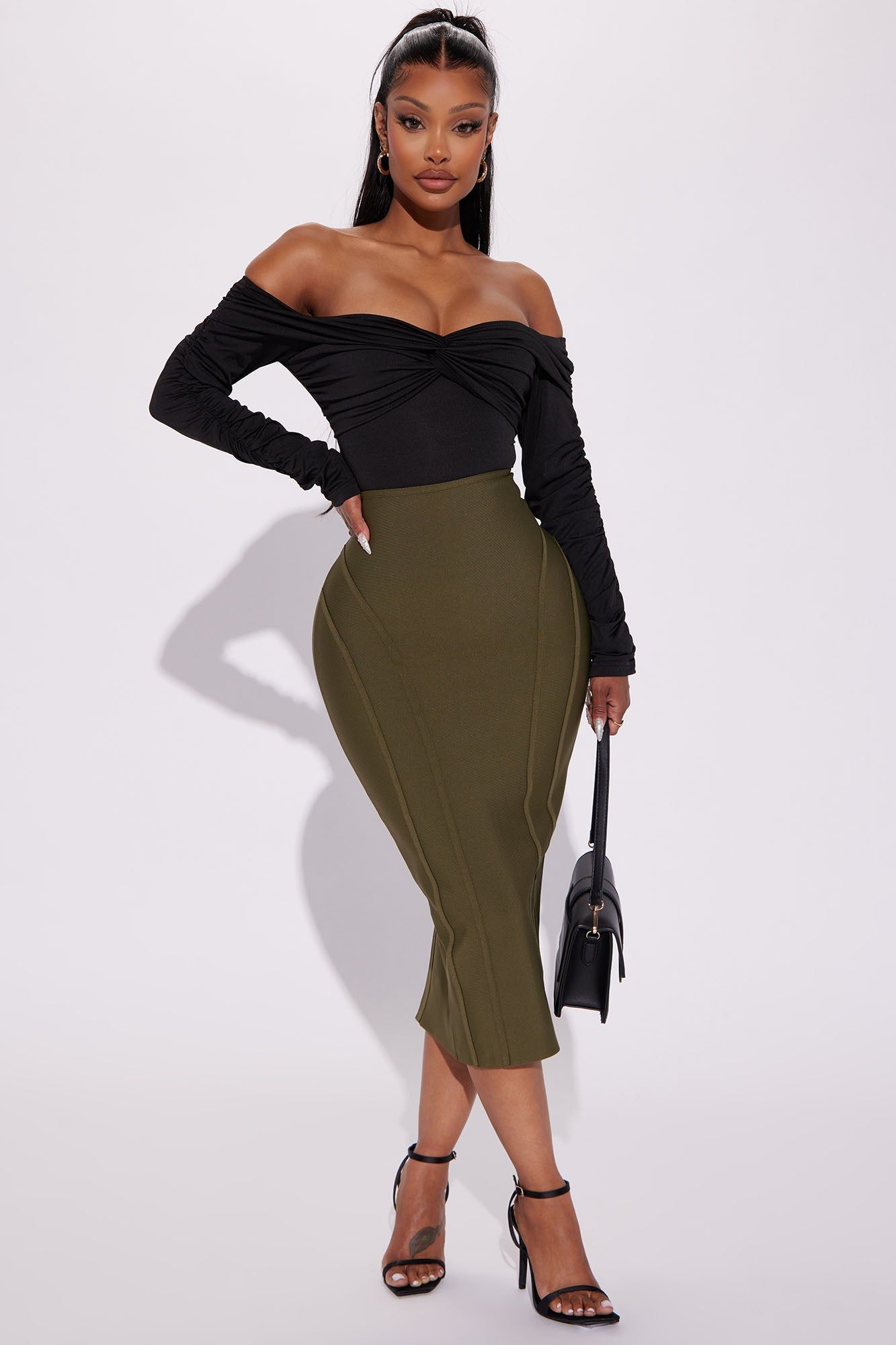 Nicolle Off Shoulder Bodysuit - Black sold by Fashion Nova product image thumbnail 2