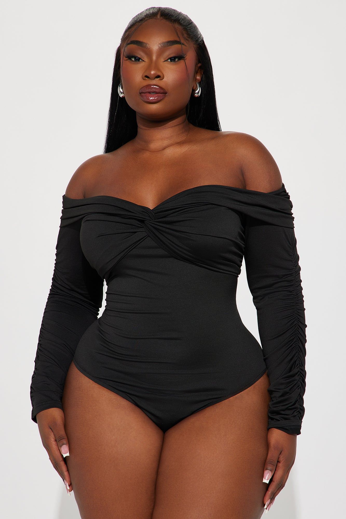 Nicolle Off Shoulder Bodysuit - Black sold by Fashion Nova product image thumbnail 5