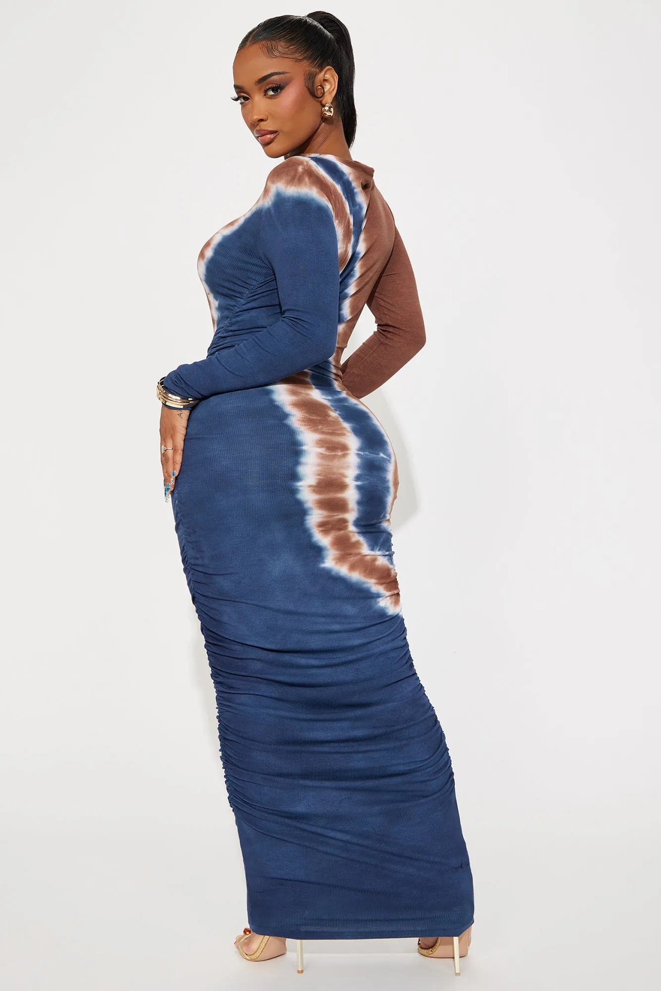 In Her Element Ribbed Maxi Dress - Blue/combo sold by Fashion Nova product image thumbnail 3