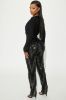 Shine For You Sequin Jumpsuit  - Black sold by Fashion Nova