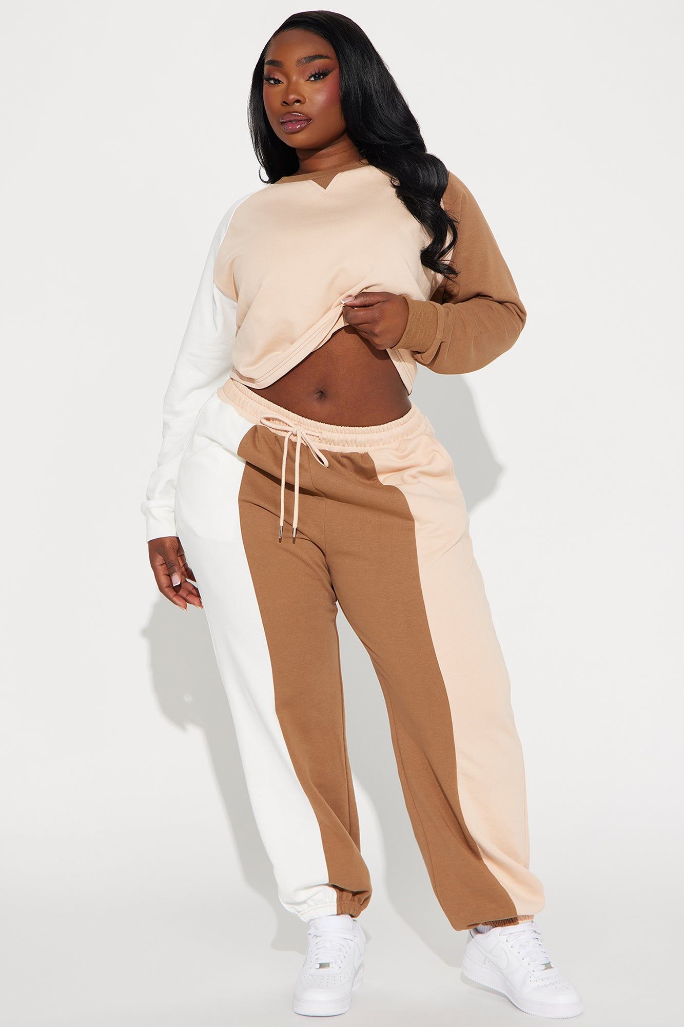 Leaving You Behind Jogger Set - Taupe/combo sold by Fashion Nova product image thumbnail 4
