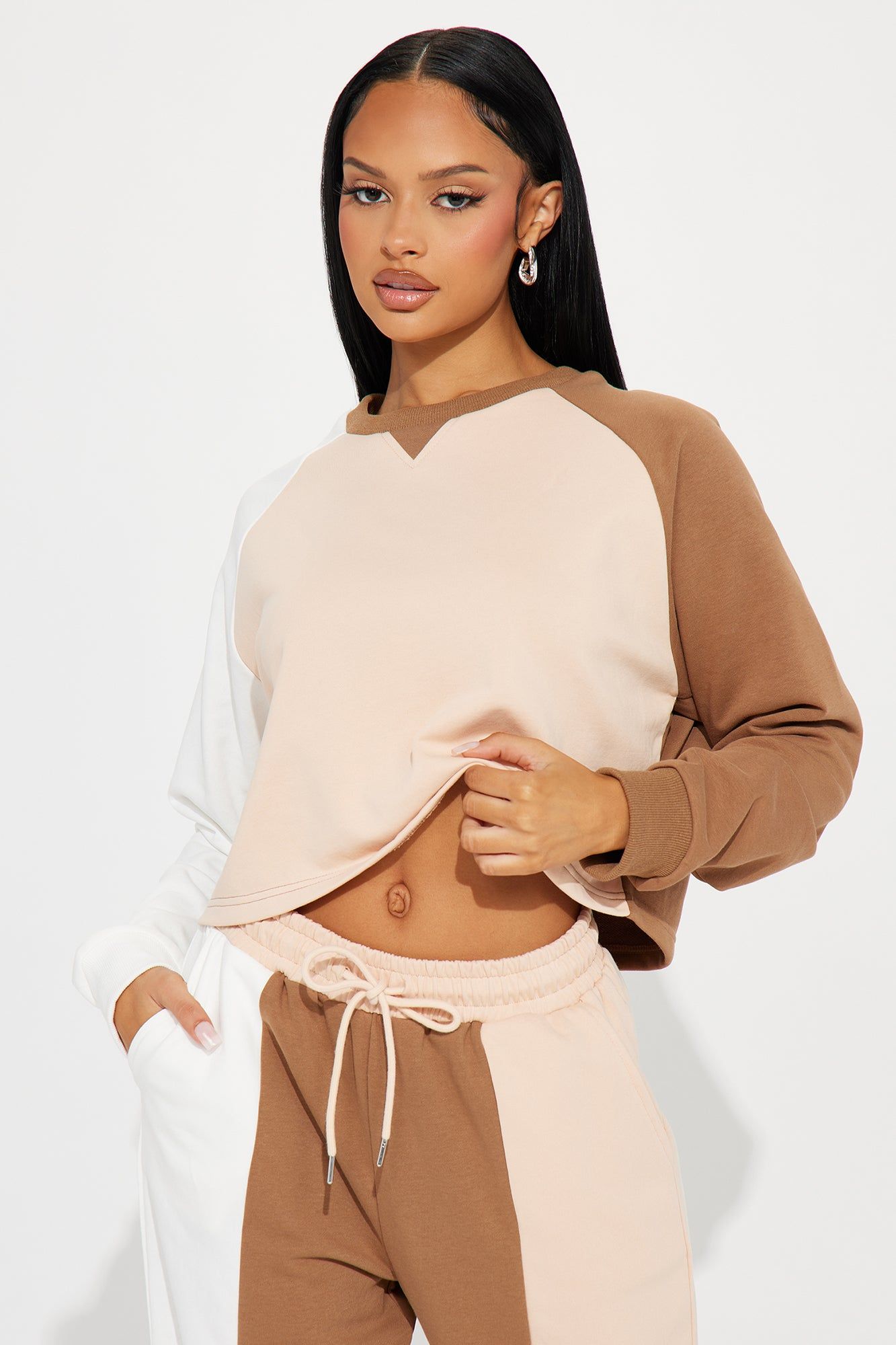 Leaving You Behind Jogger Set - Taupe/combo sold by Fashion Nova product image thumbnail 2