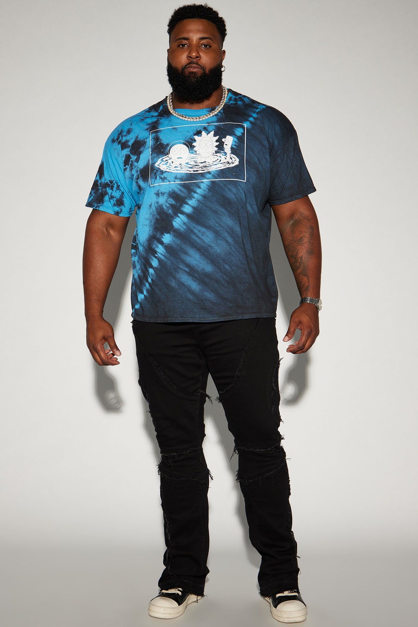 Rick And Morty Tie Dye Short Sleeve Tee - Blue sold by Fashion Nova product image thumbnail 6