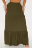 Gloria Tiered Maxi Skirt - Olive sold by Fashion Nova