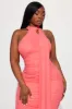 Kassie Mesh Midi Dress - Coral sold by Fashion Nova